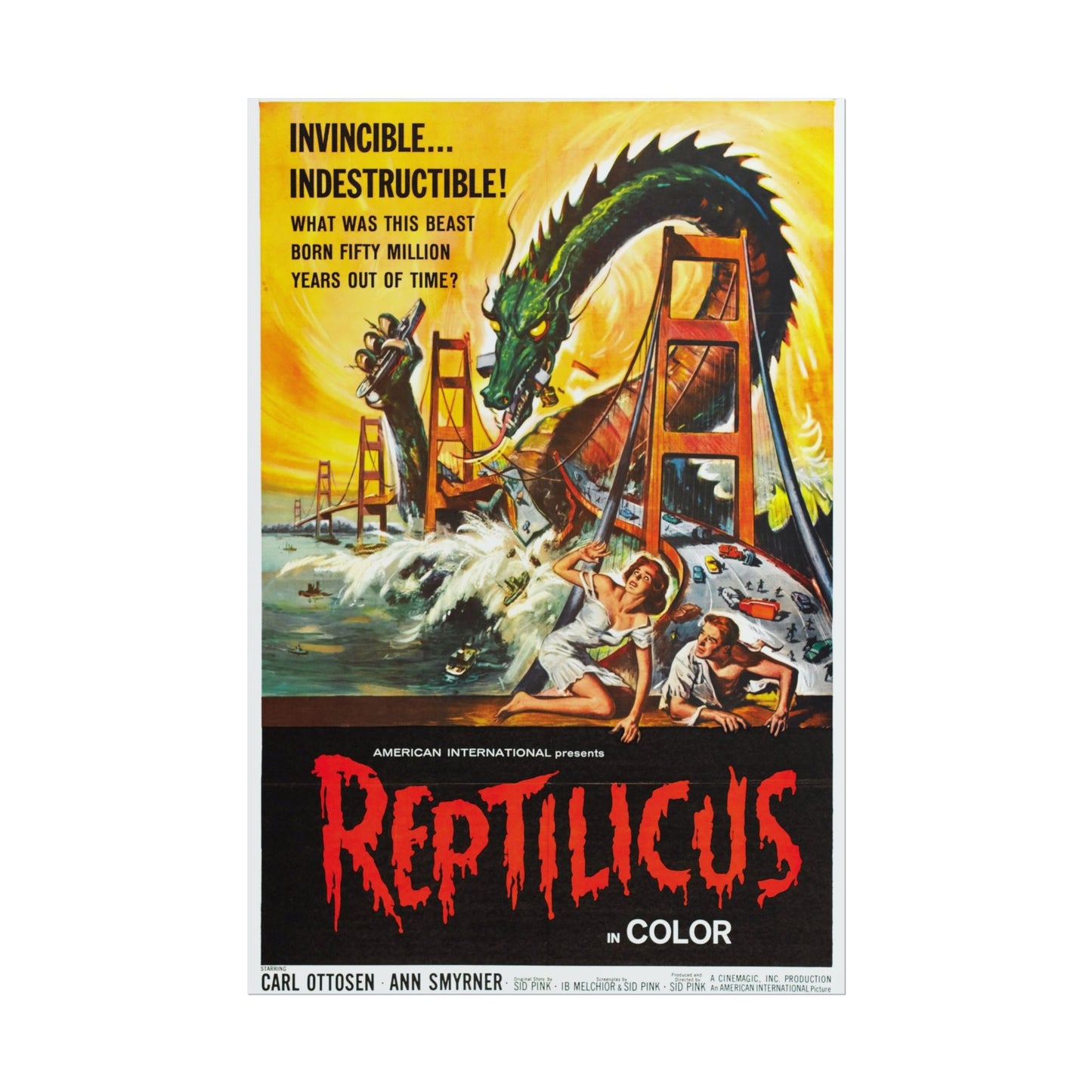 Poster Print - Classic Monster film Reptilicus Movie