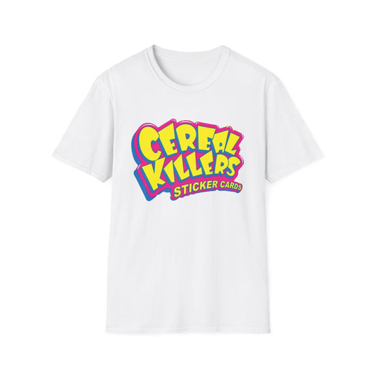 Cereal Killers Sticker Cards Unisex Softstyle T-Shirt - Old School Male 