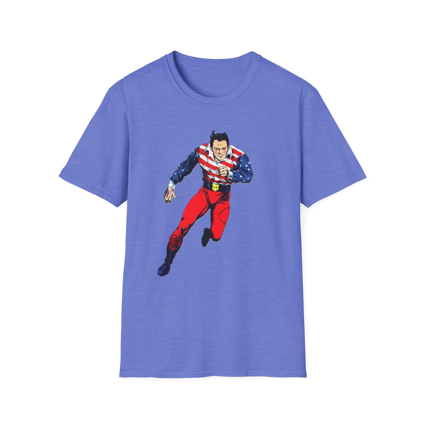 Vintage American Superhero Comic Tee - Nostalgic Graphic T-Shirt