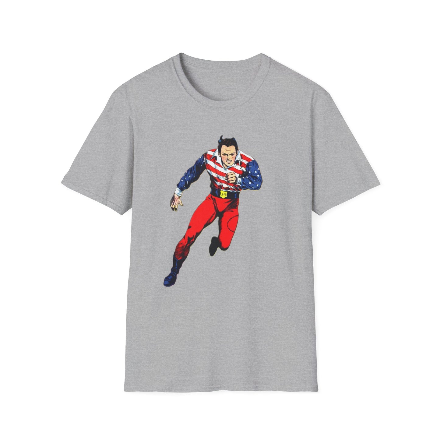 Vintage American Superhero Comic Tee - Nostalgic Graphic T-Shirt