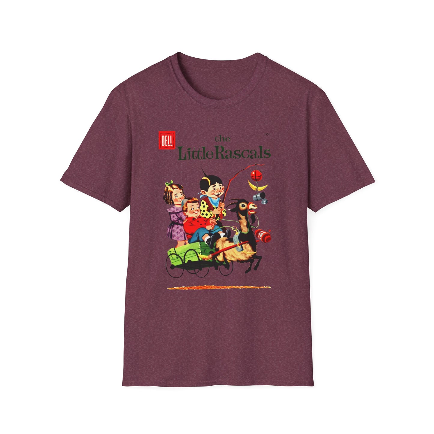 Vintage Little Rascals T-Shirt in plum purple featuring a fun vintage comic character design that captures the whimsy of childhood. An elegant vintage comic t-shirt that adds flair to any outfit!