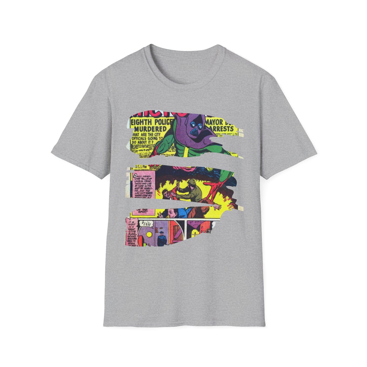 Vintage Comic Art Unisex Soft Cotton Tee - Old School Male 