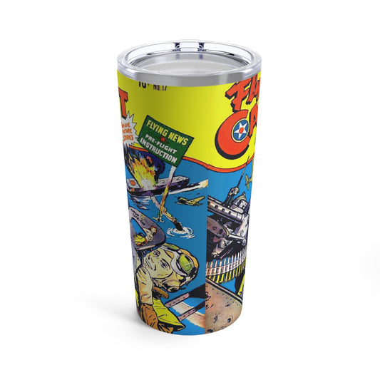 20oz Retro Cadet Comic Book Tumbler for Adventurous Hydration - Old School Male 