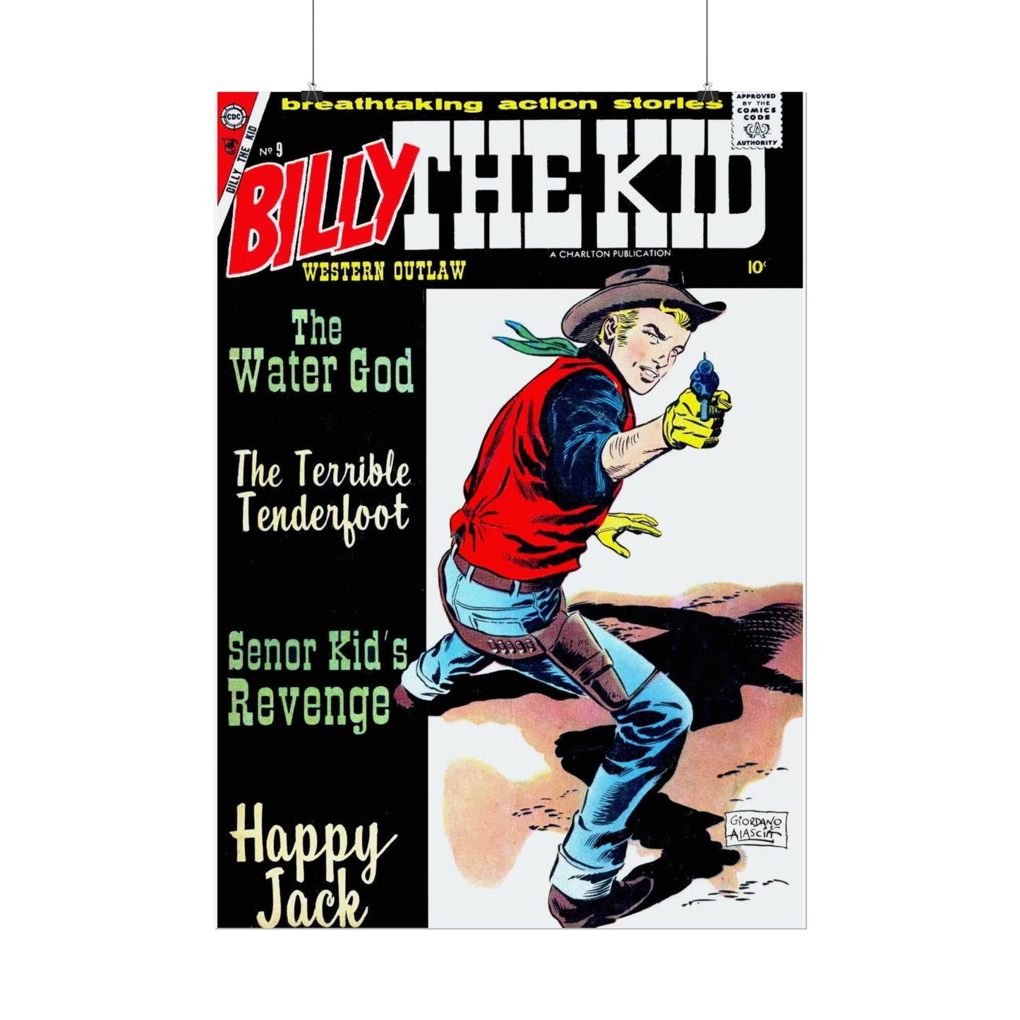 1950s Billy the Kid Comic Cover Poster