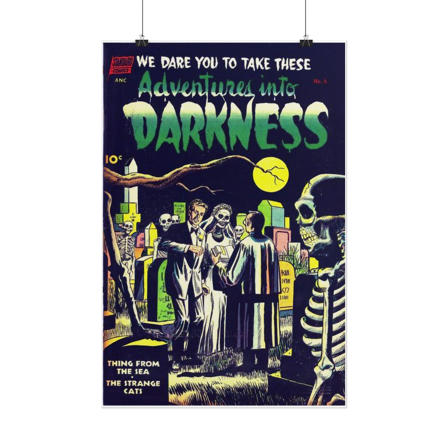 Retro Standard Comics Adventures in Darkness Comic Cover Poster