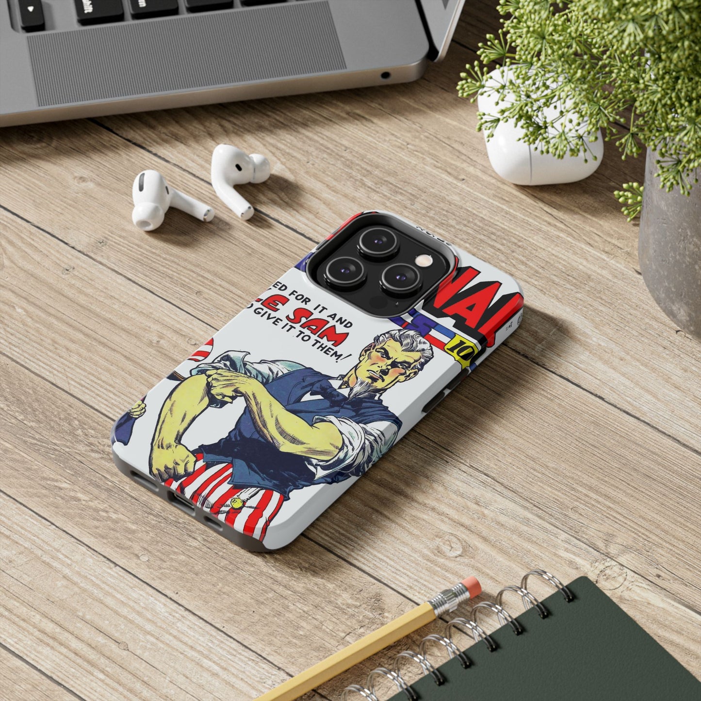 Vintage Comic Art Durable Phone Cases - Old School Male 