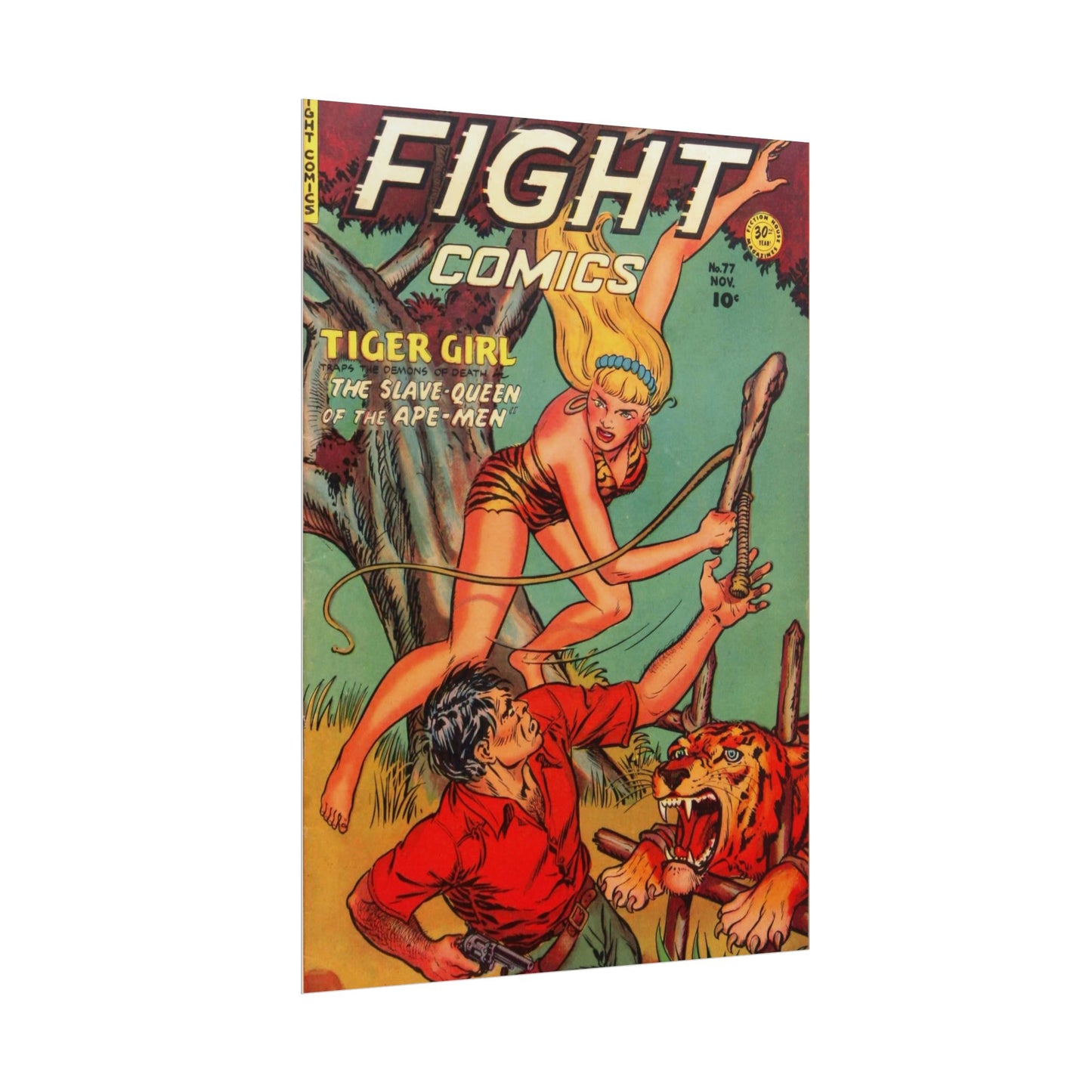 Vintage Fight Comics Rolled Poster