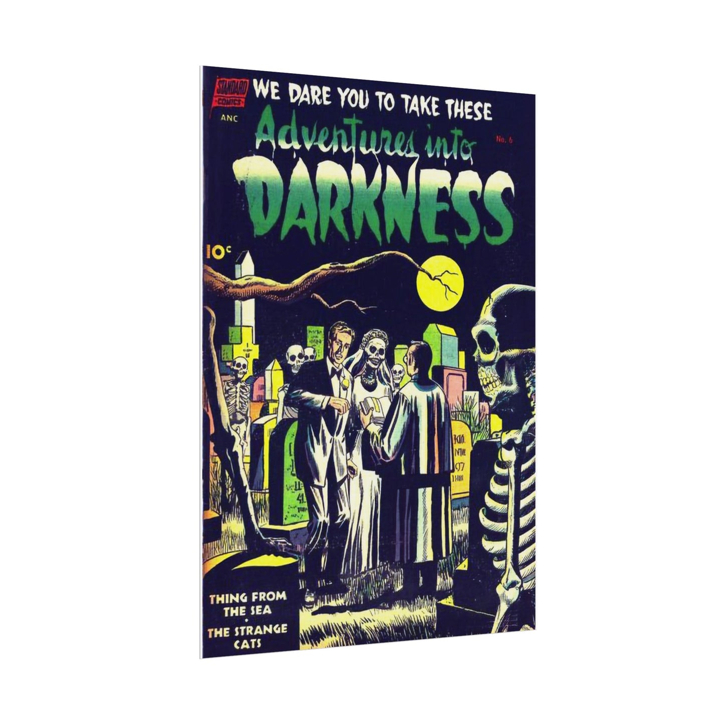 Retro Standard Comics Adventures in Darkness Comic Cover Poster