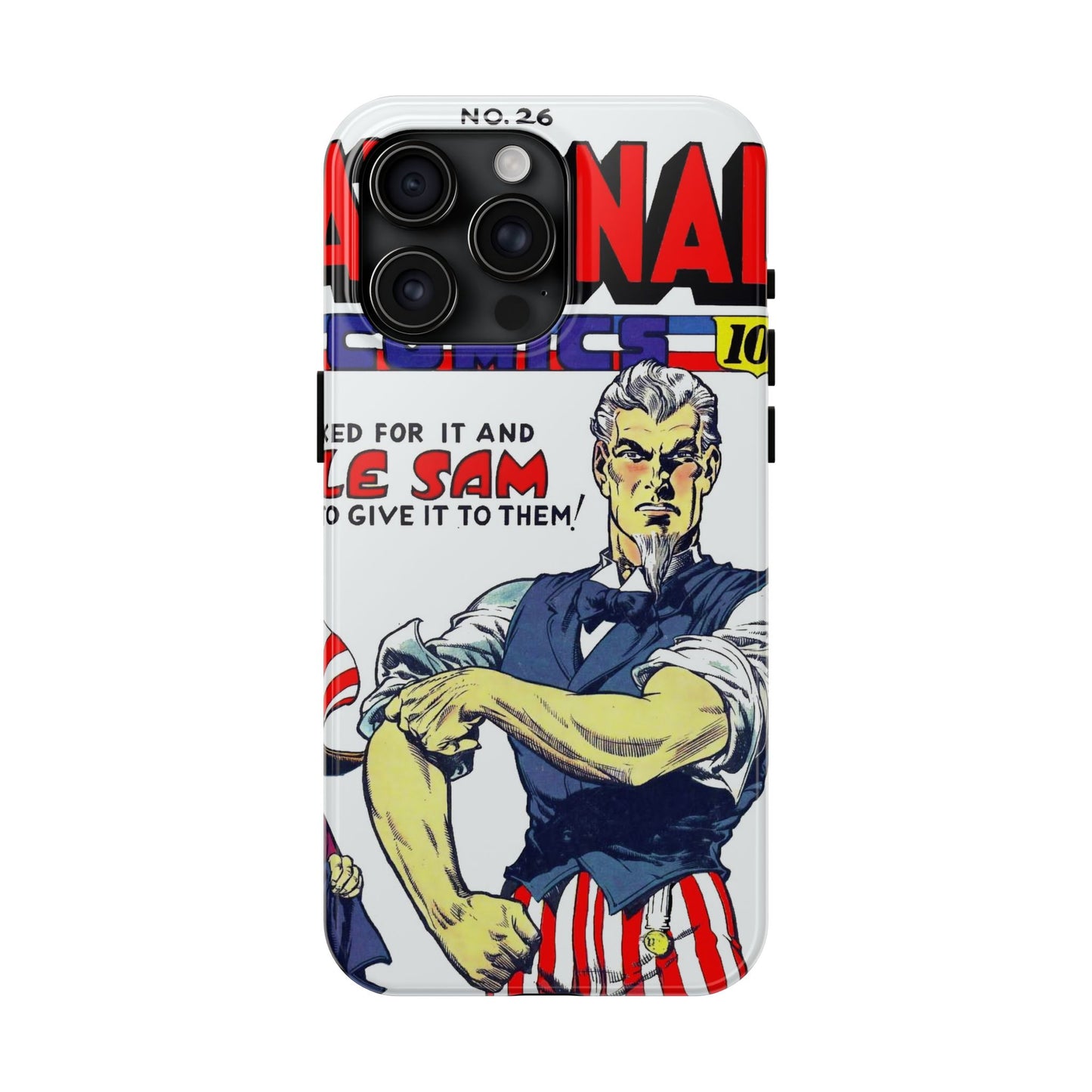 Vintage Comic Art Durable Phone Cases - Old School Male 