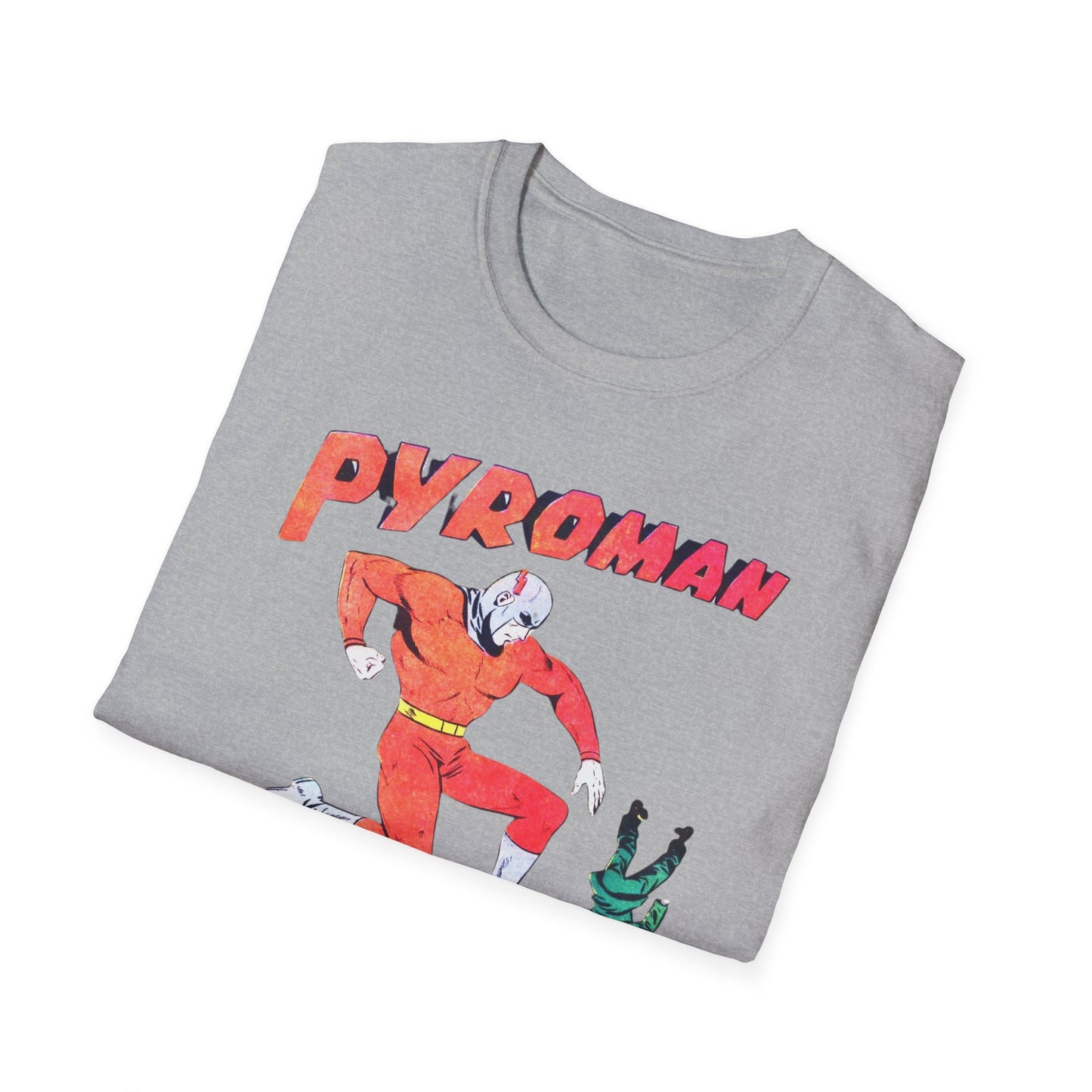 Retro Pyroman Comic Character T-Shirt - 100% Cotton, Classic Fit, Perfect for Comic Fans