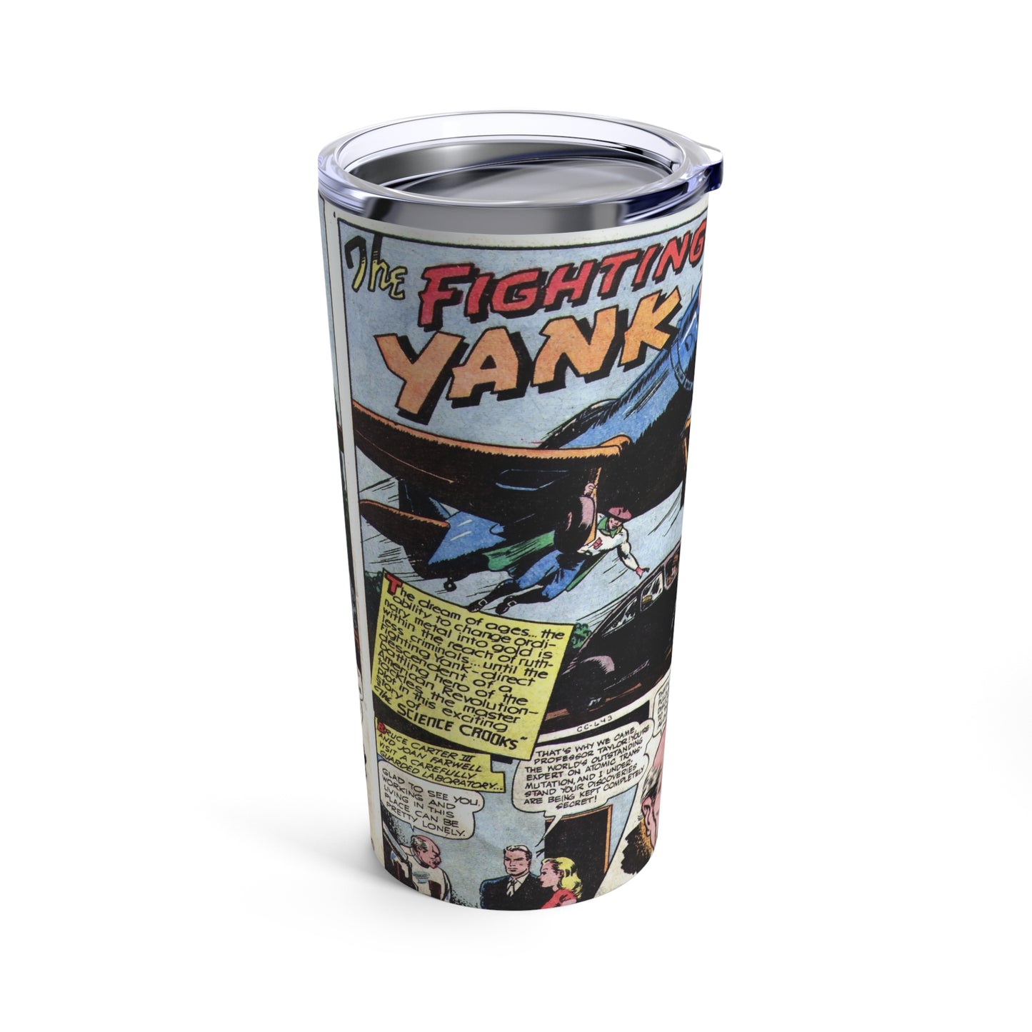 Fighting Yank 20oz Insulated Tumbler - Old School Male 