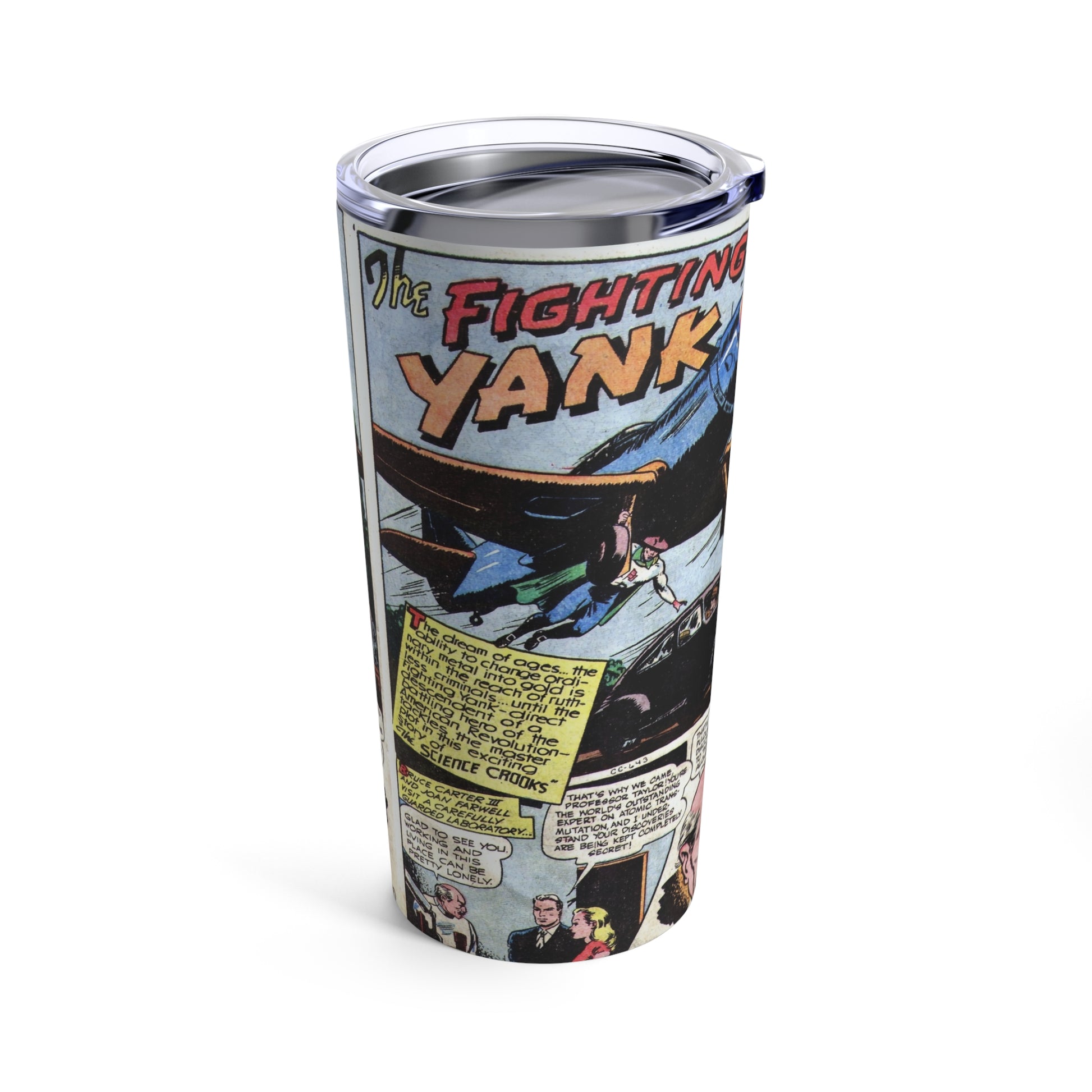 Fighting Yank 20oz Insulated Tumbler - Old School Male 