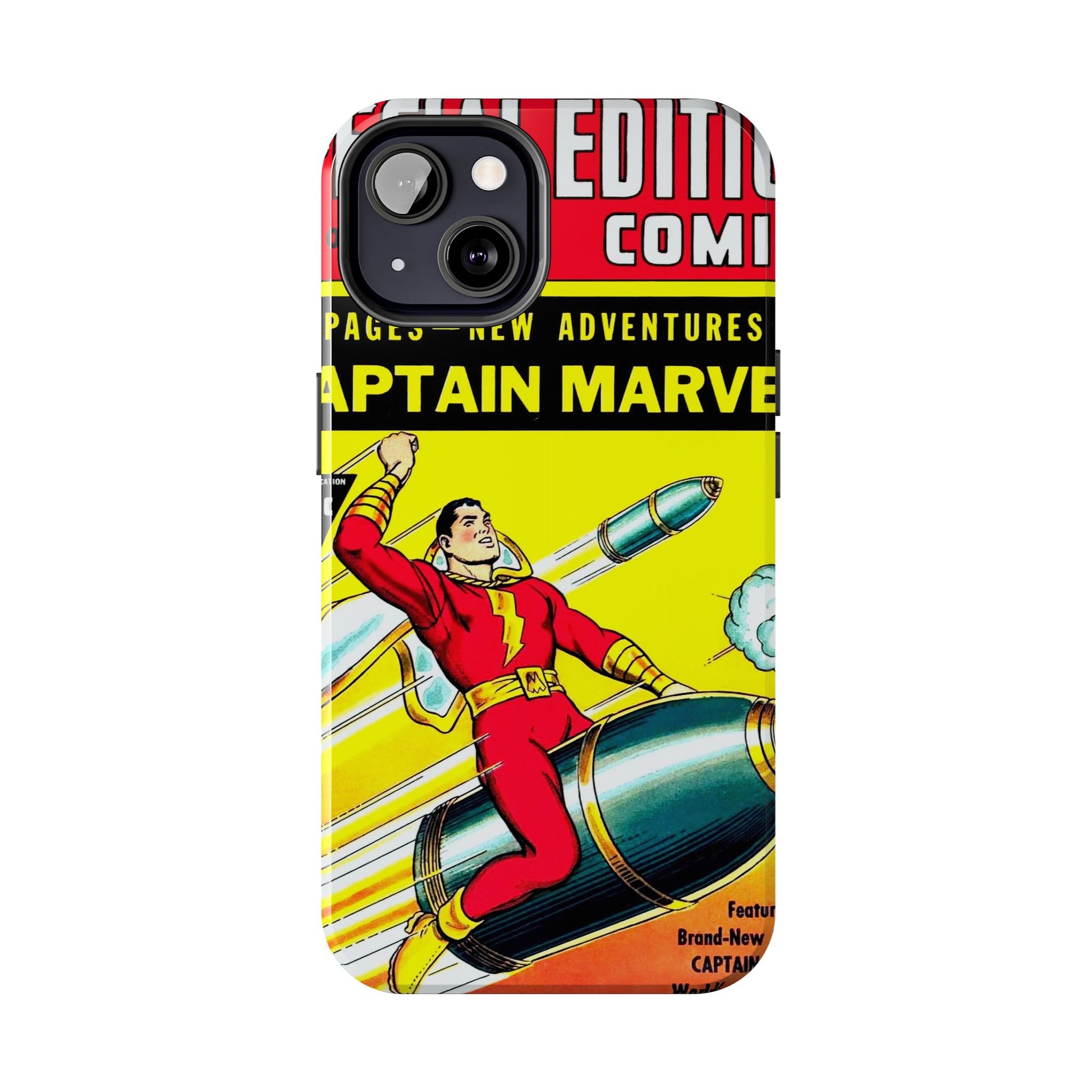 Vintage Captain Marvel Comic Tough Phone Cases - Old School Male 