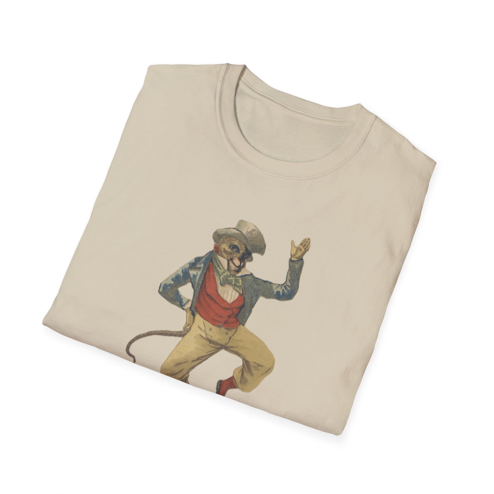 Humorous dancing monkey Unisex Softstyle T-Shirt - Old School Male 