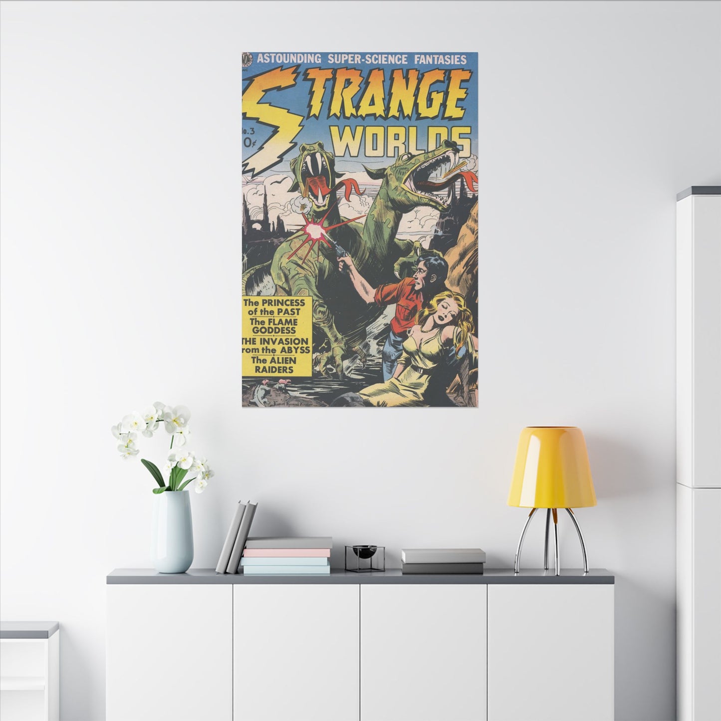 Vintage Inspired Canvas Art - Enigmatic Retro Worlds Print