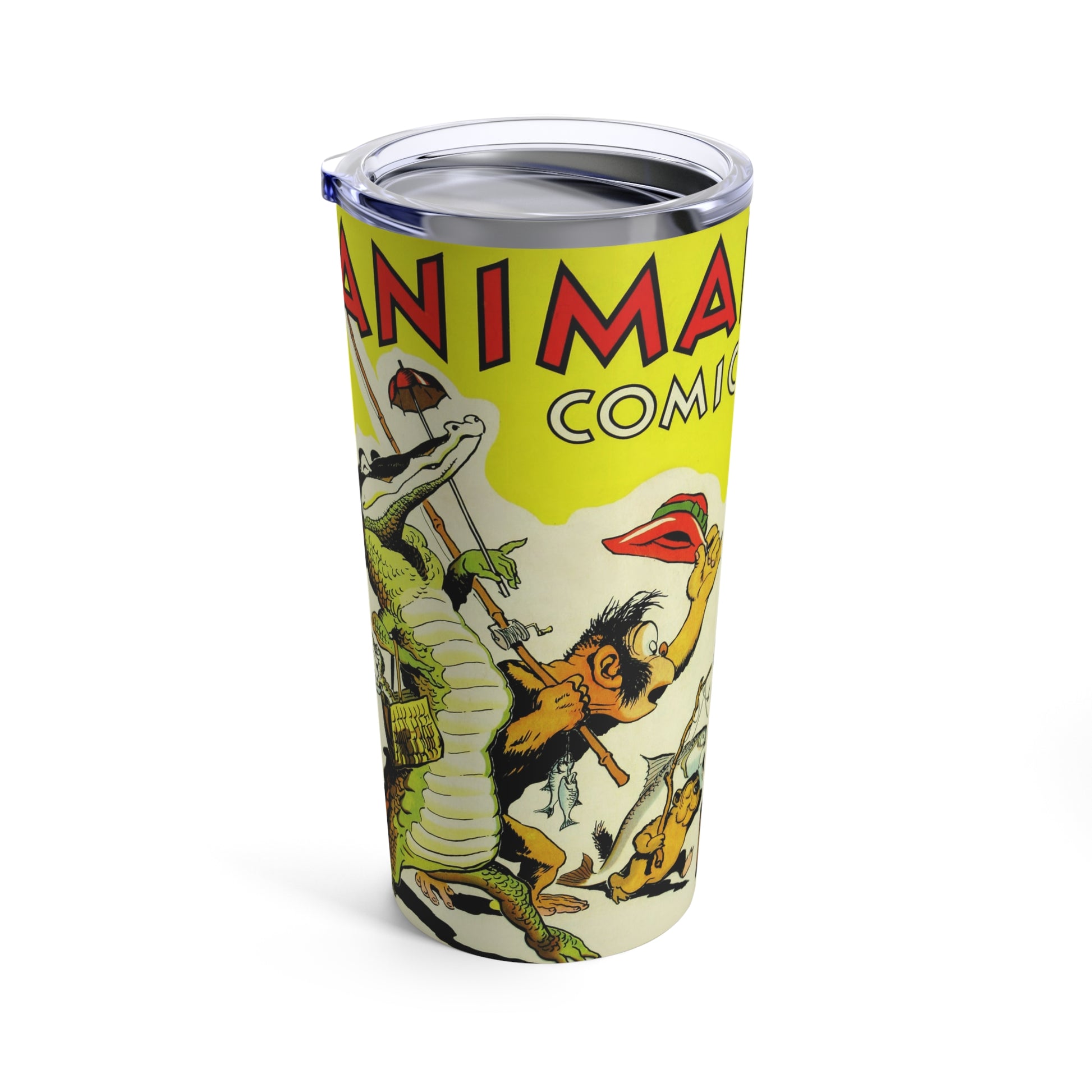 Vintage Animal-Themed Comics Insulated Tumbler 20oz - Old School Male 