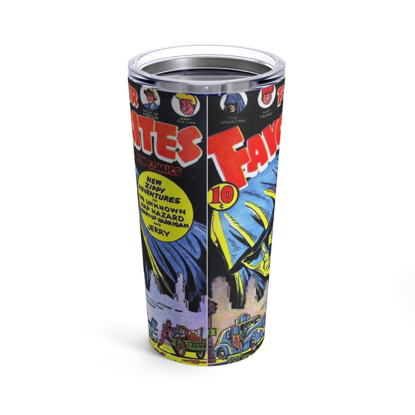 Vintage 1950s Comic Cover Insulated Tumbler - 20oz - Old School Male 