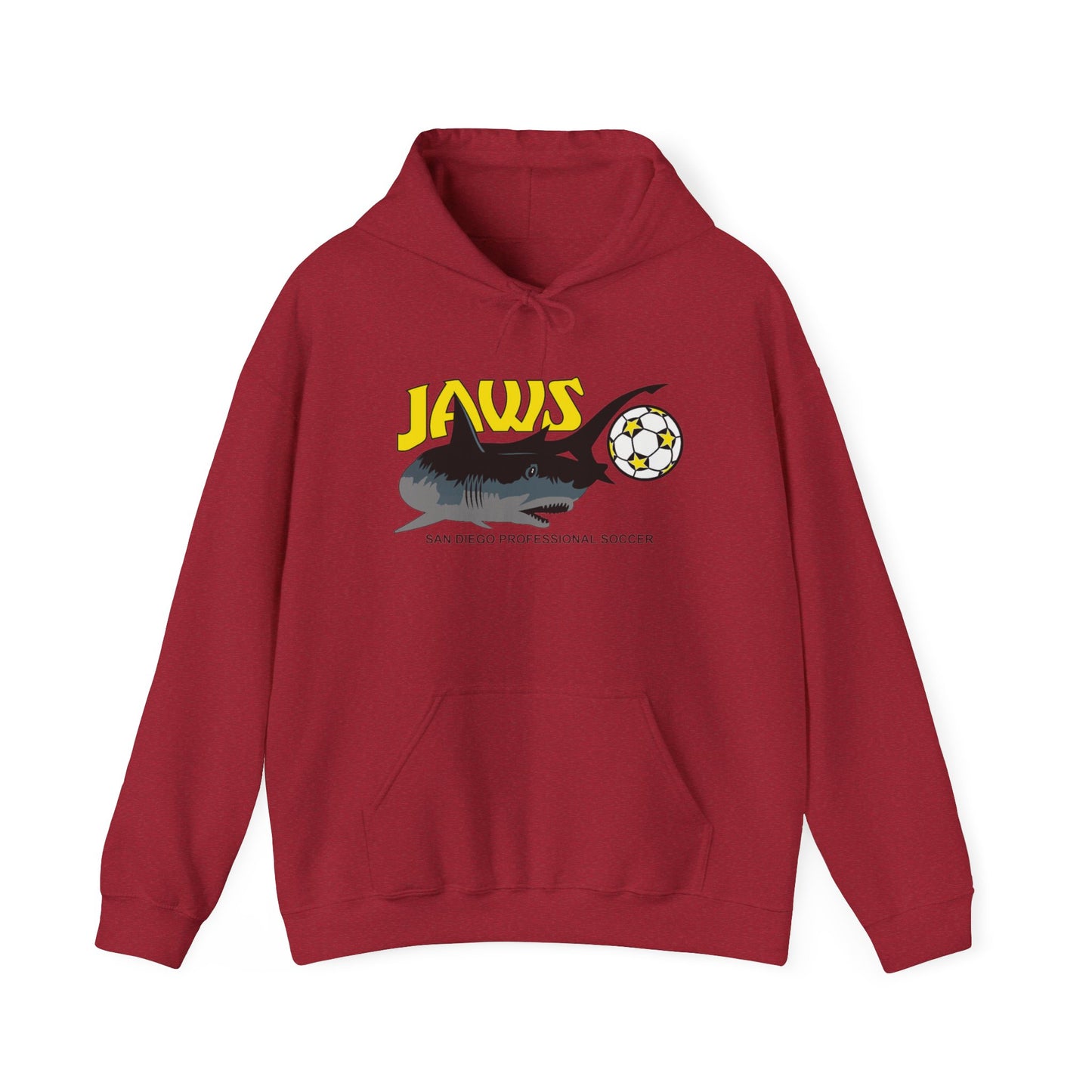 Sand Diego Jaws Unisex Heavy Blend Hooded Sweatshirt - Cozy Cotton-Poly Blend, Kangaroo Pocket