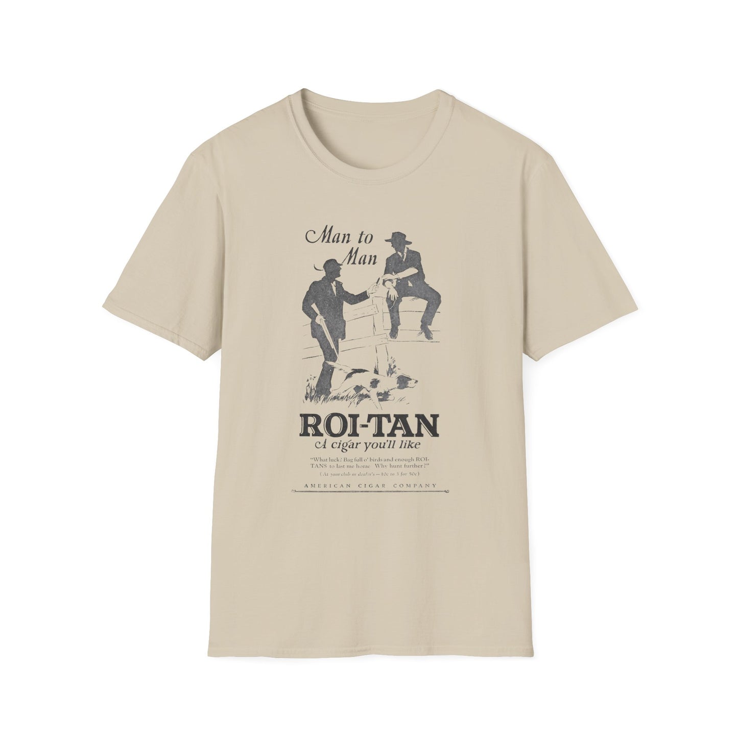 Vintage Roi Tan Cigar Ad T-Shirt - 100% Cotton, Classic Fit, Retro Style, Unisex