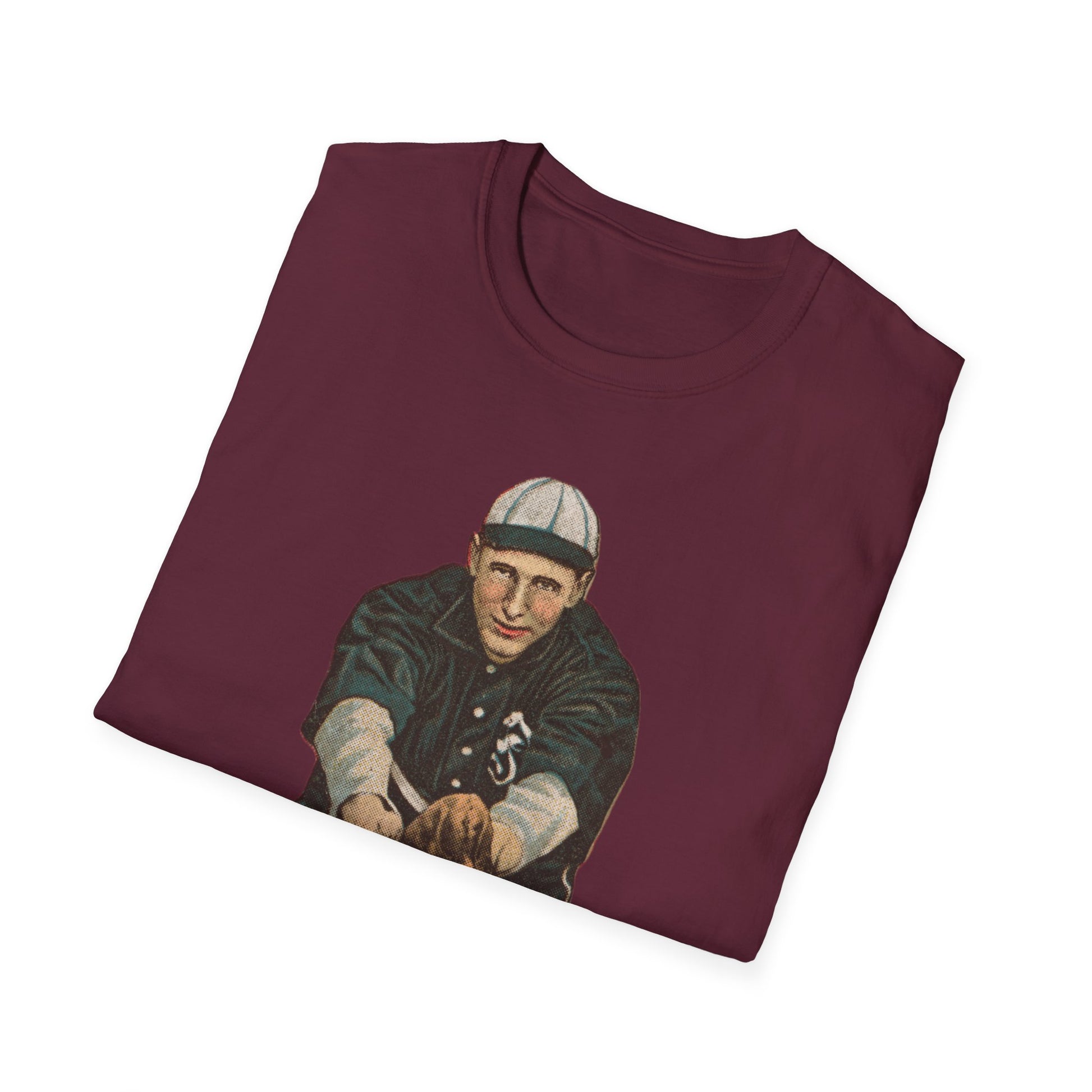 Retro Baseball Infielder Tee - Old School Male 