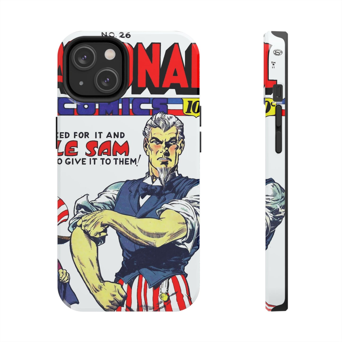 Vintage Comic Art Durable Phone Cases - Old School Male 