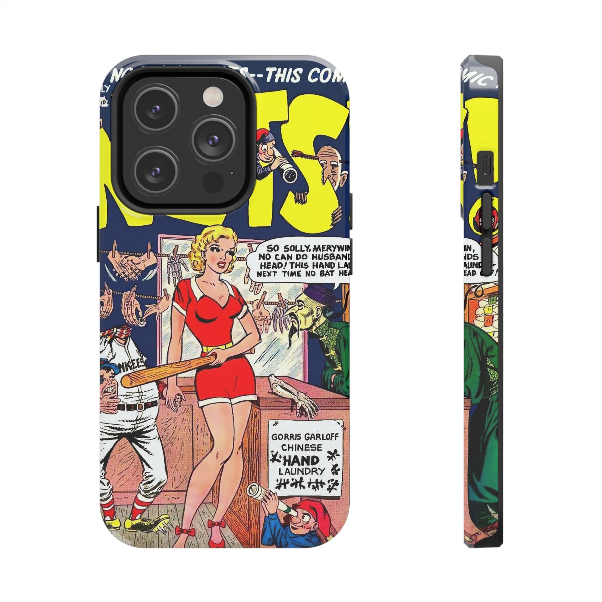 Vintage Comic Book Inspired Tough Phone Cases - Old School Male 