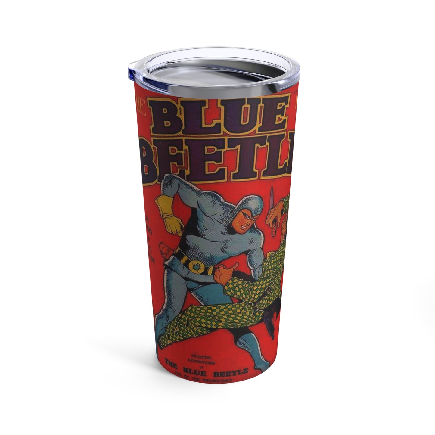 Vintage Blue Beetle Insulated Tumbler 20oz - Old School Male 