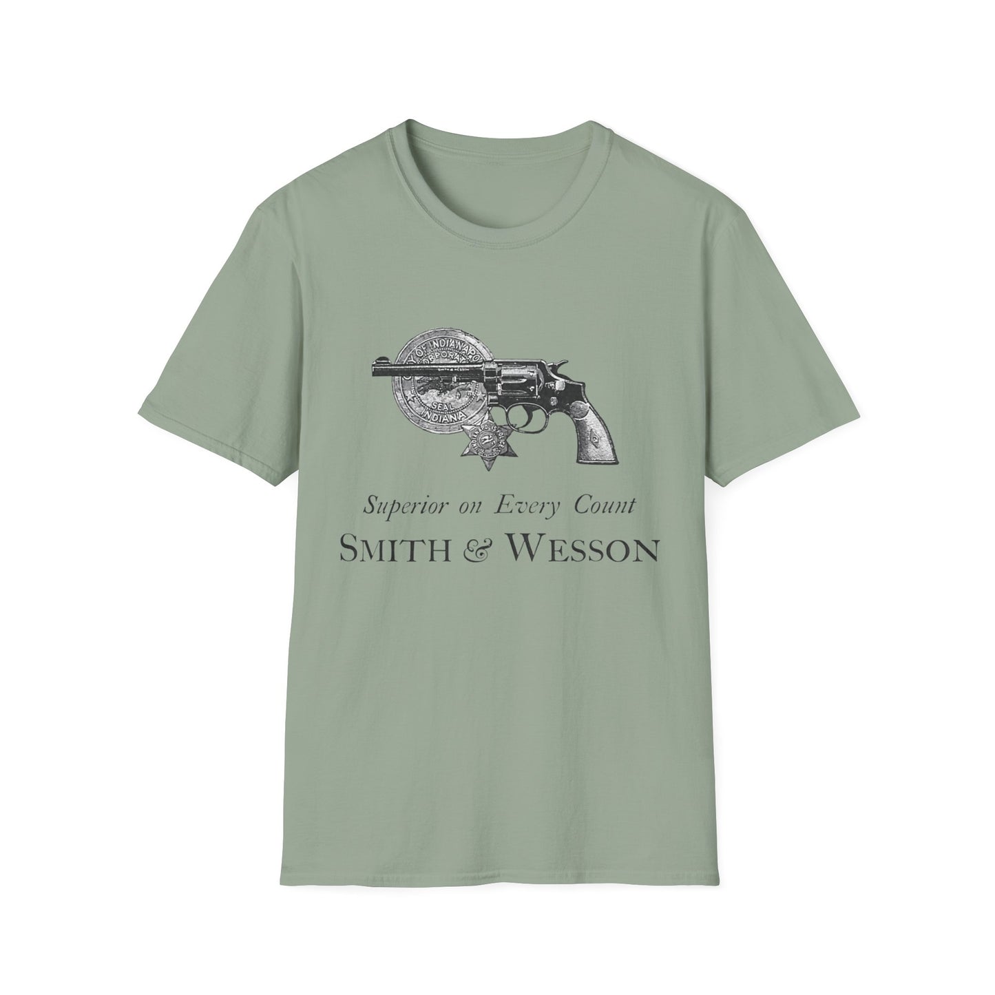 Vintage Smith And Wesson T-Shirt - Classic Ad Tee For Firearm Enthusiasts, Made In USA Cotton