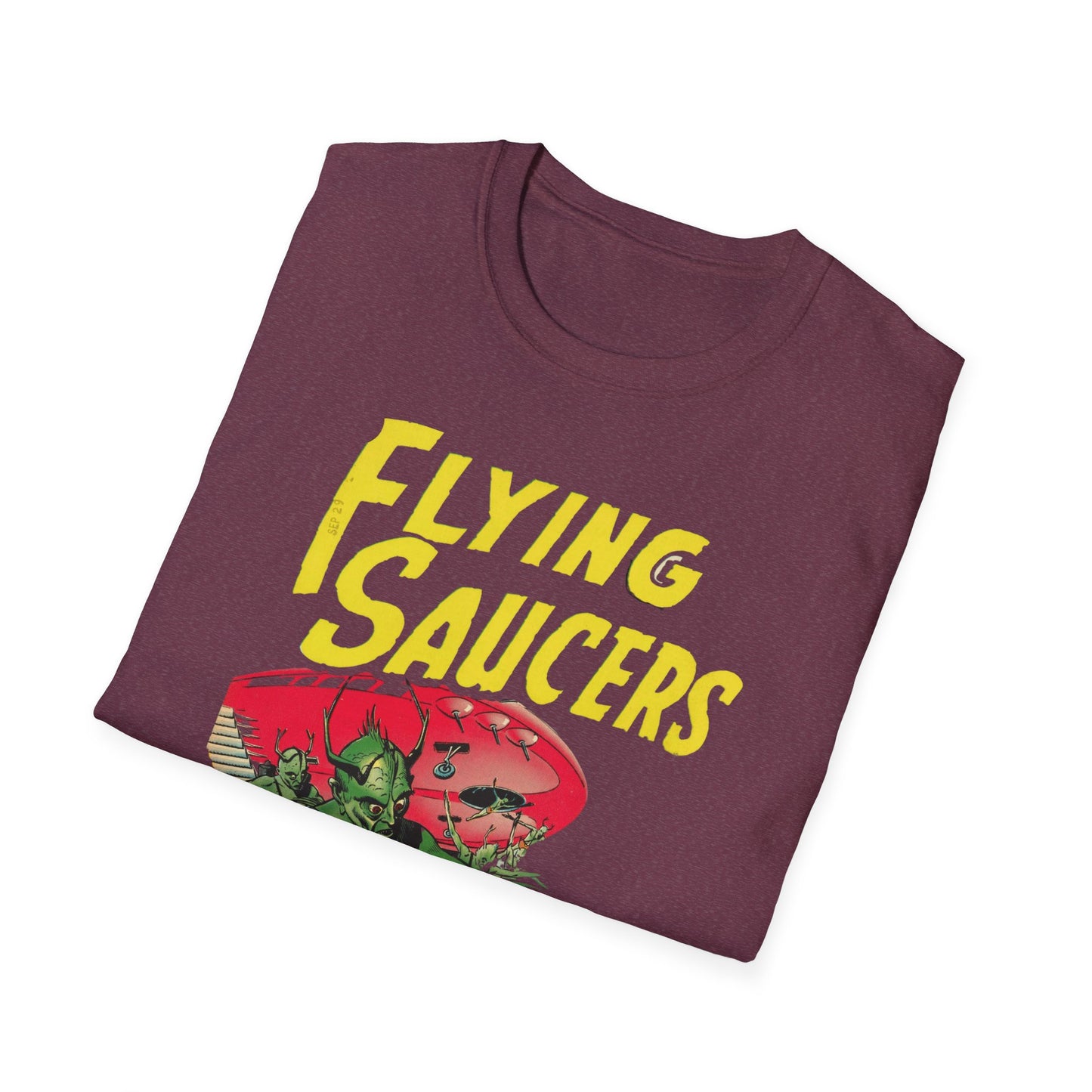 Vintage Sci-Fi T-Shirt - 100% Cotton Unisex Tee with Iconic Flying Saucers Design