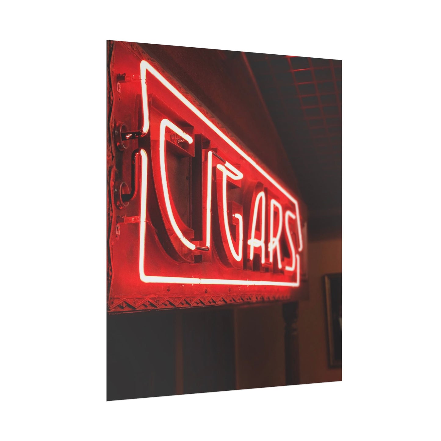 Neon Cigar Sign Poster