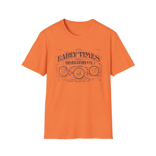 Vintage Early Times Distillery T-Shirt - 100% Cotton, Classic Design, Perfect for Any Occasion