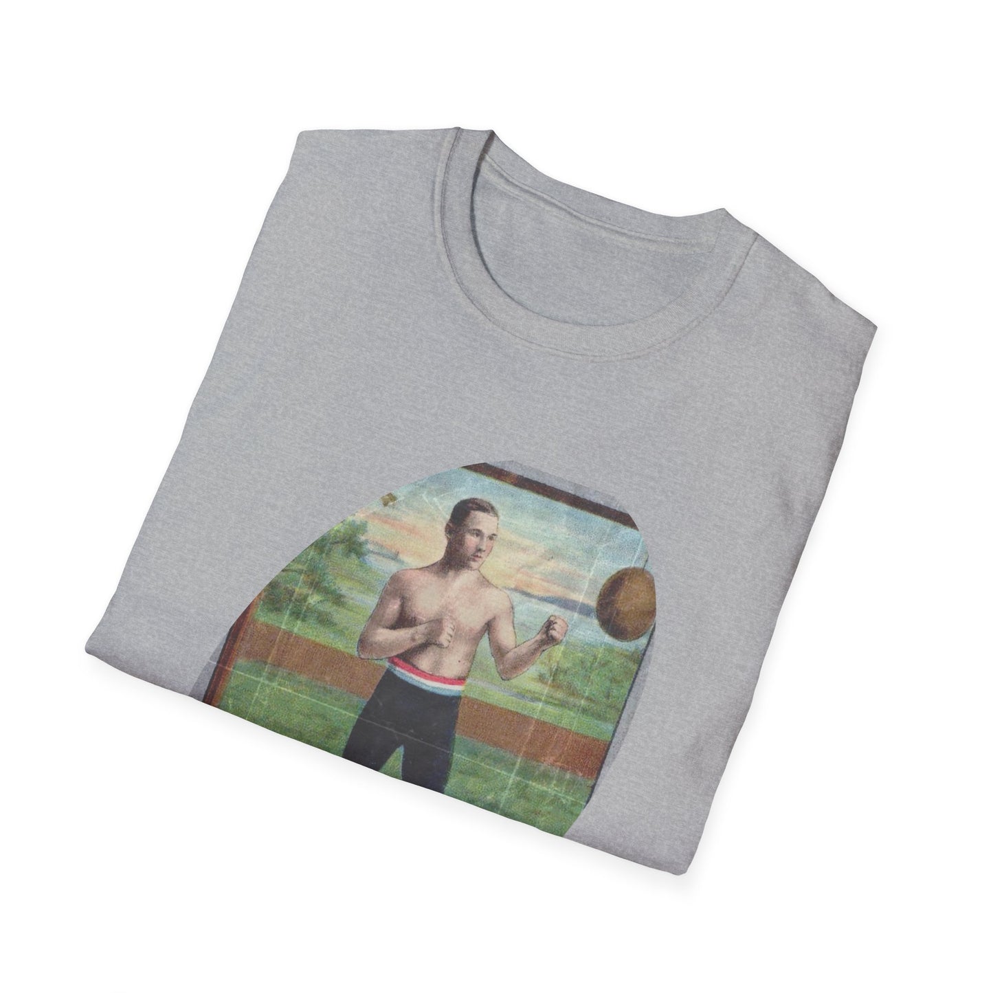 Retro Boxer Fighter Unisex Cotton T-Shirt - Old School Male 