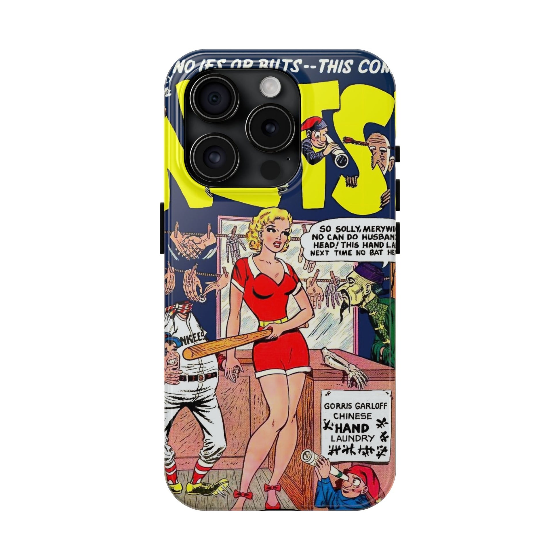 Vintage Comic Book Inspired Tough Phone Cases - Old School Male 