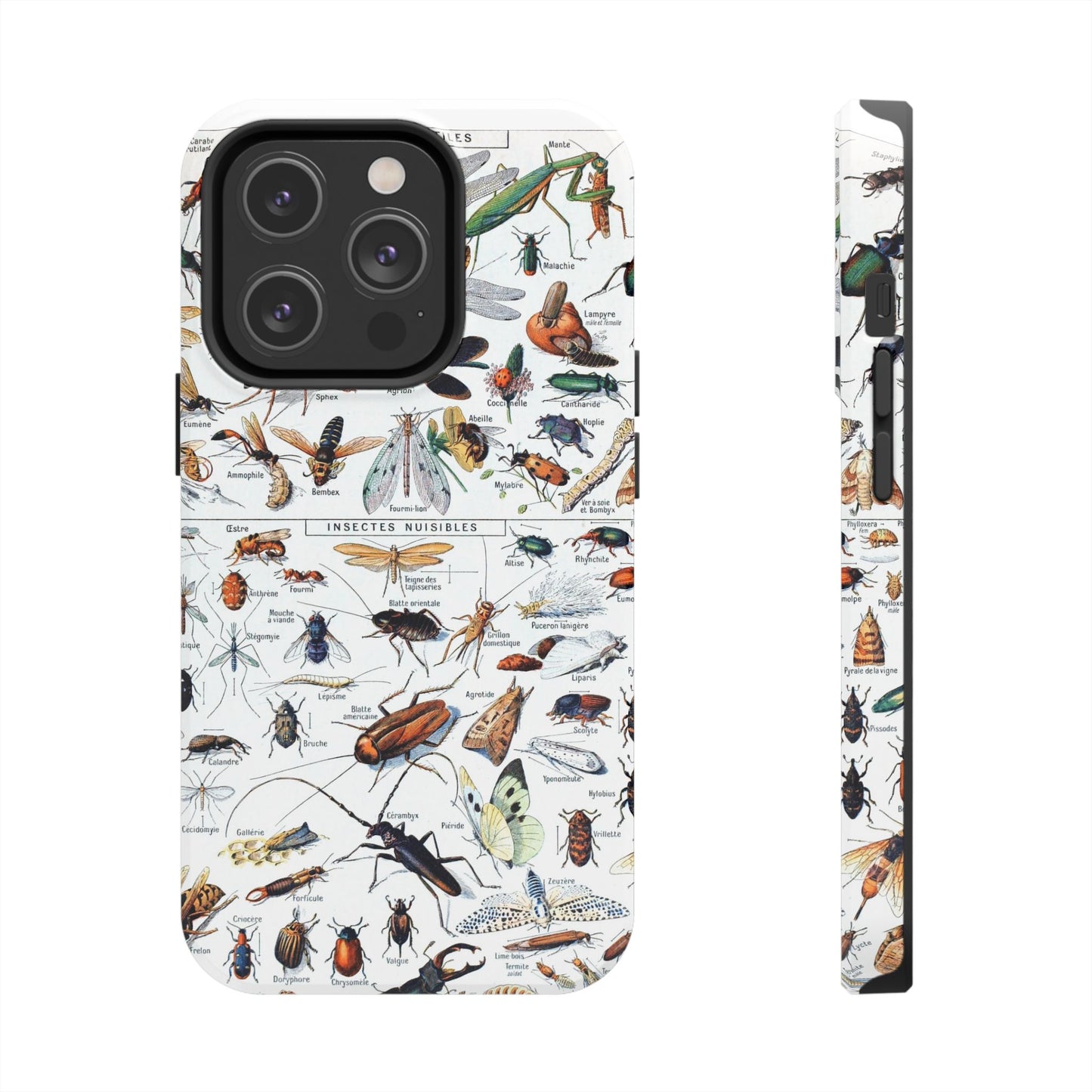 Insect-Themed Impact-Resistant Phone Cases - Old School Male 