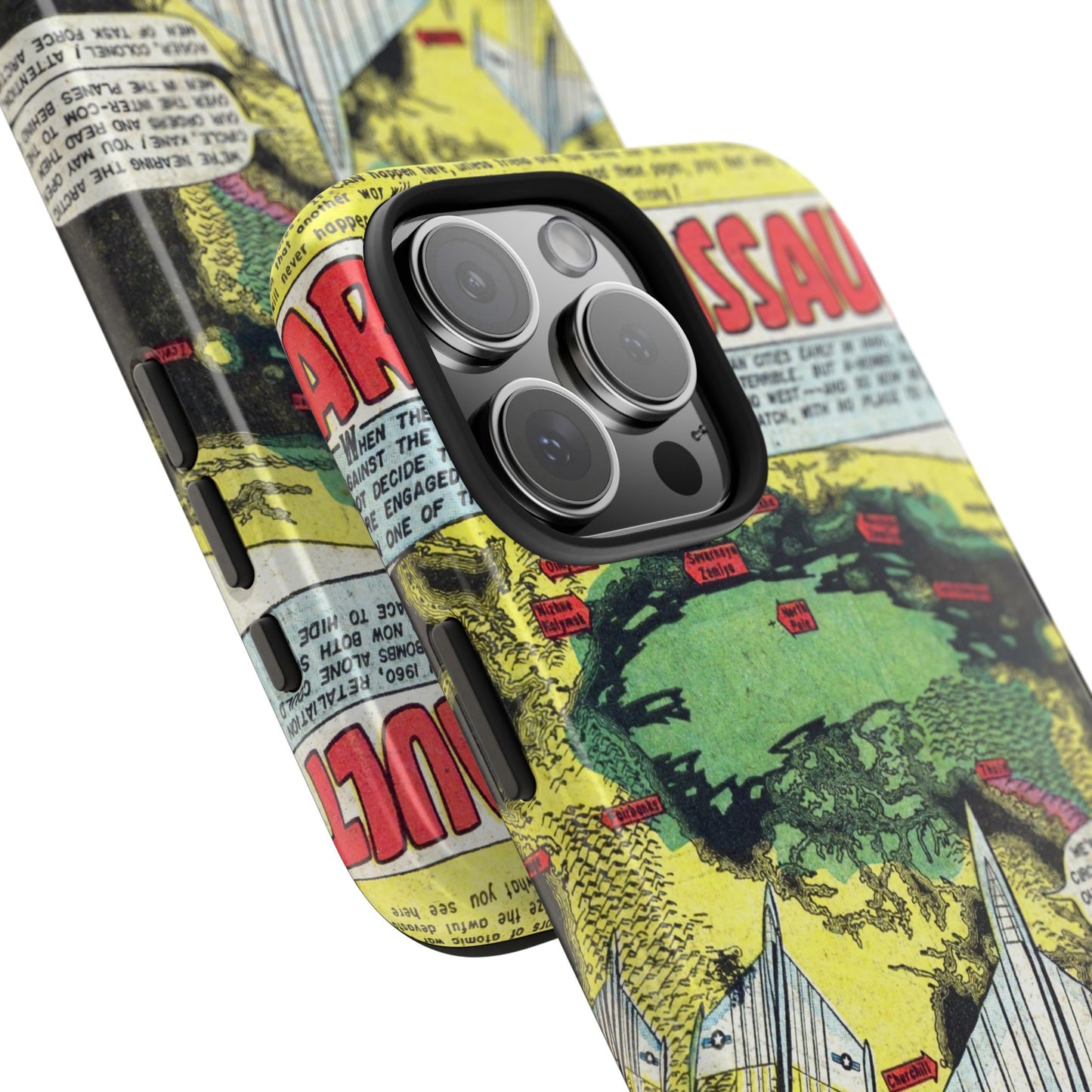 Vintage Atomic Warfare Comic Page Rugged Phone Cases