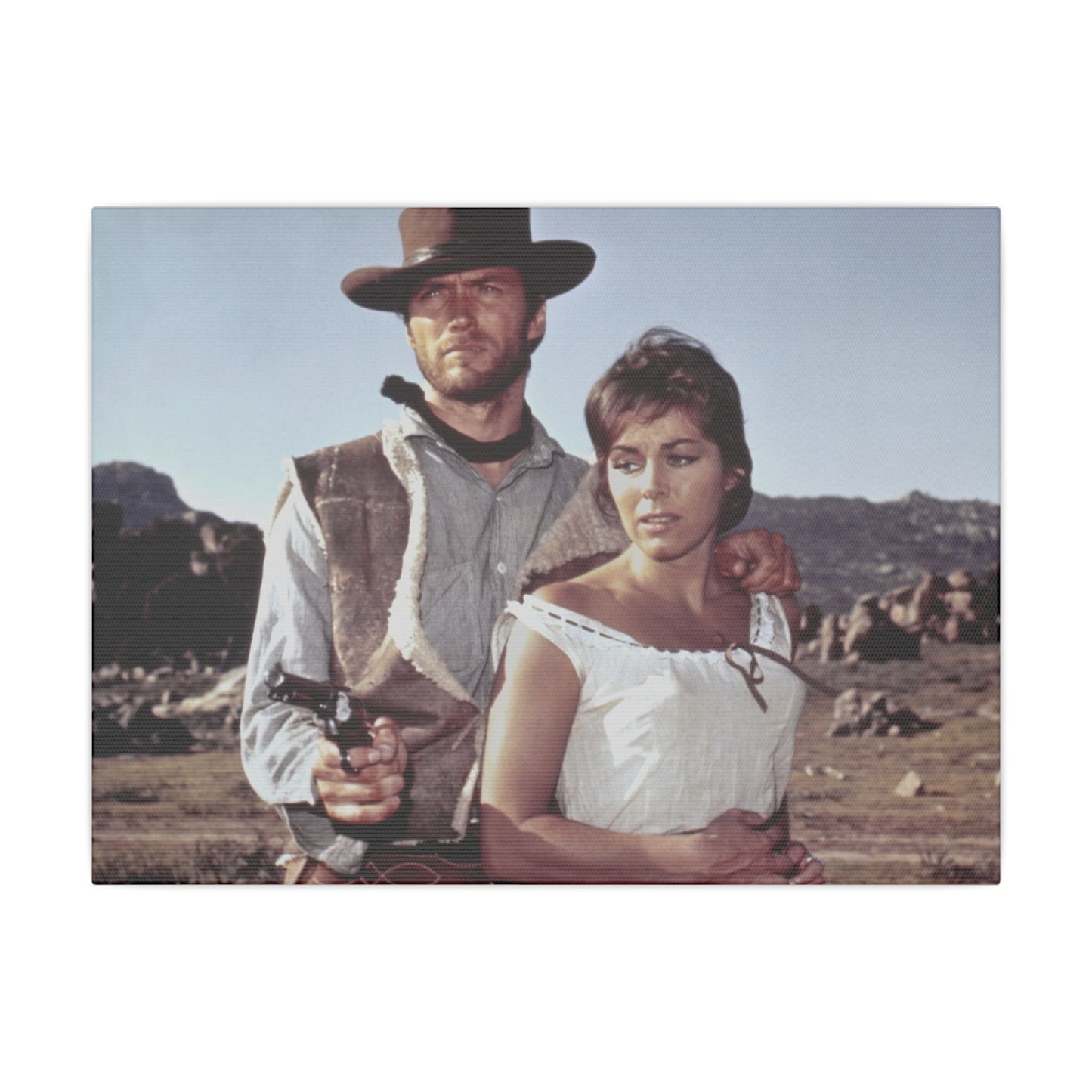 Clint Eastwood Fistful Of Dollars Western Movie Canvas Print - Old School Male 