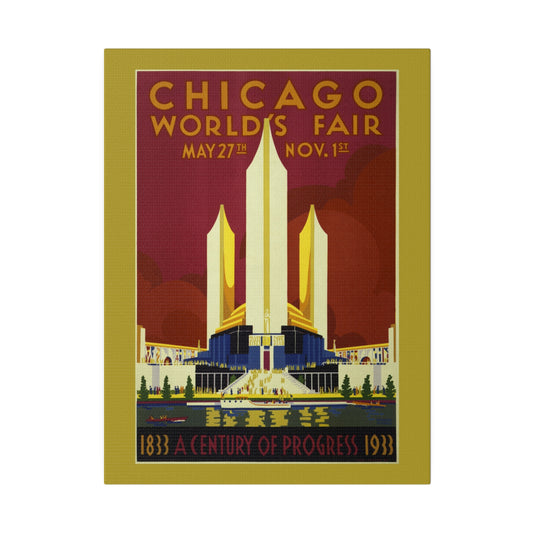 1933 Chicago World's Fair Canvas Print - Old School Male 