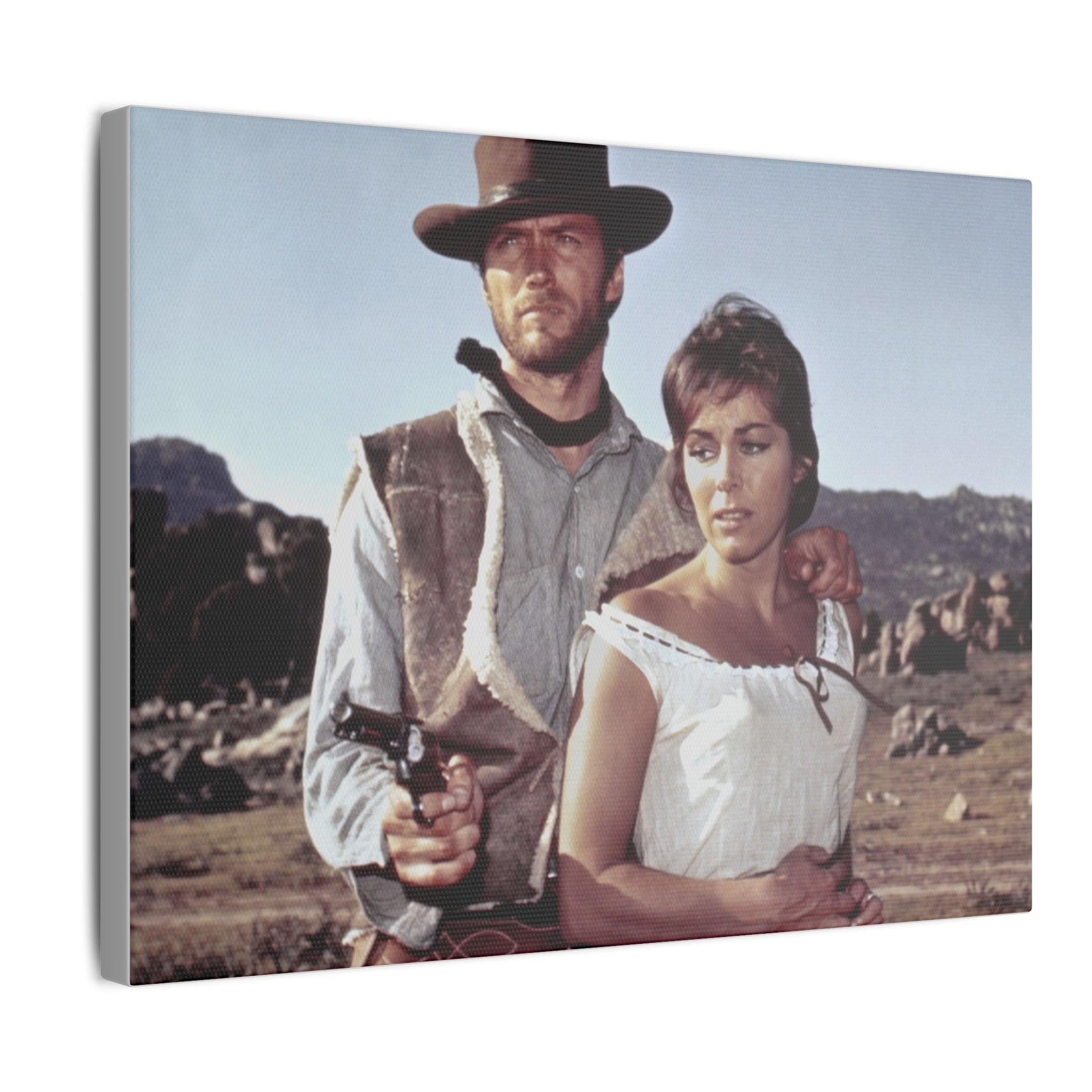 Clint Eastwood Fistful Of Dollars Western Movie Canvas Print - Old School Male 