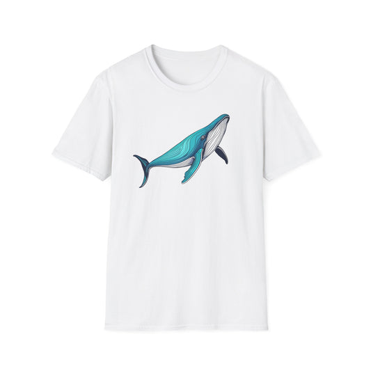 Humpback Whale Unisex Softstyle T-Shirt - Old School Male 