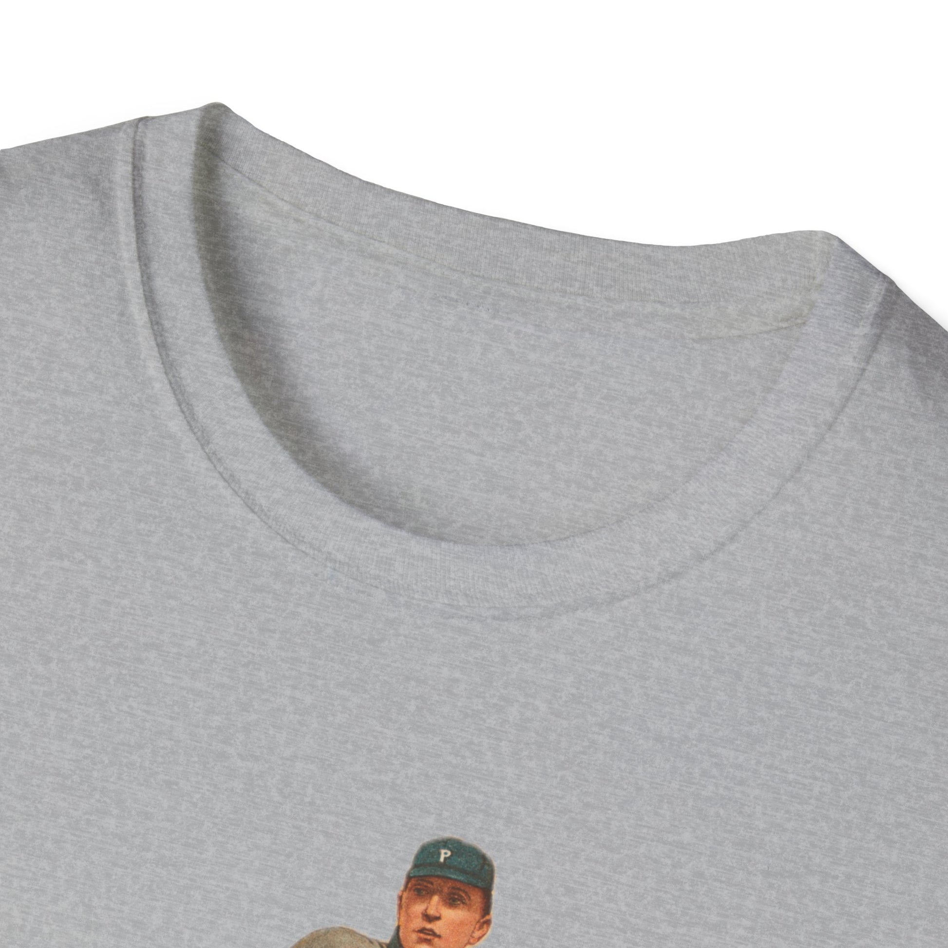 Retro Baseball Player Unisex Softstyle Tee - Old School Male 