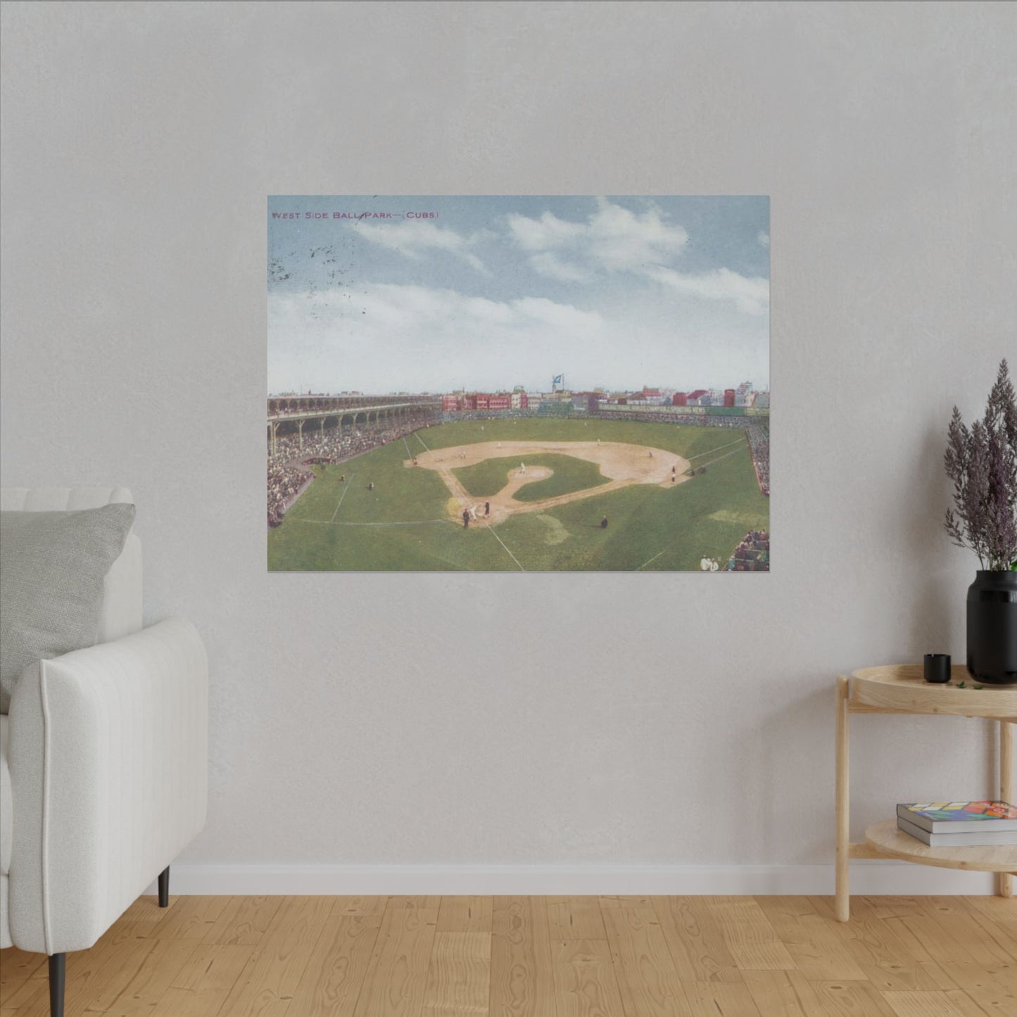 Nostalgic Chicago West Side Ballpark Canvas Art