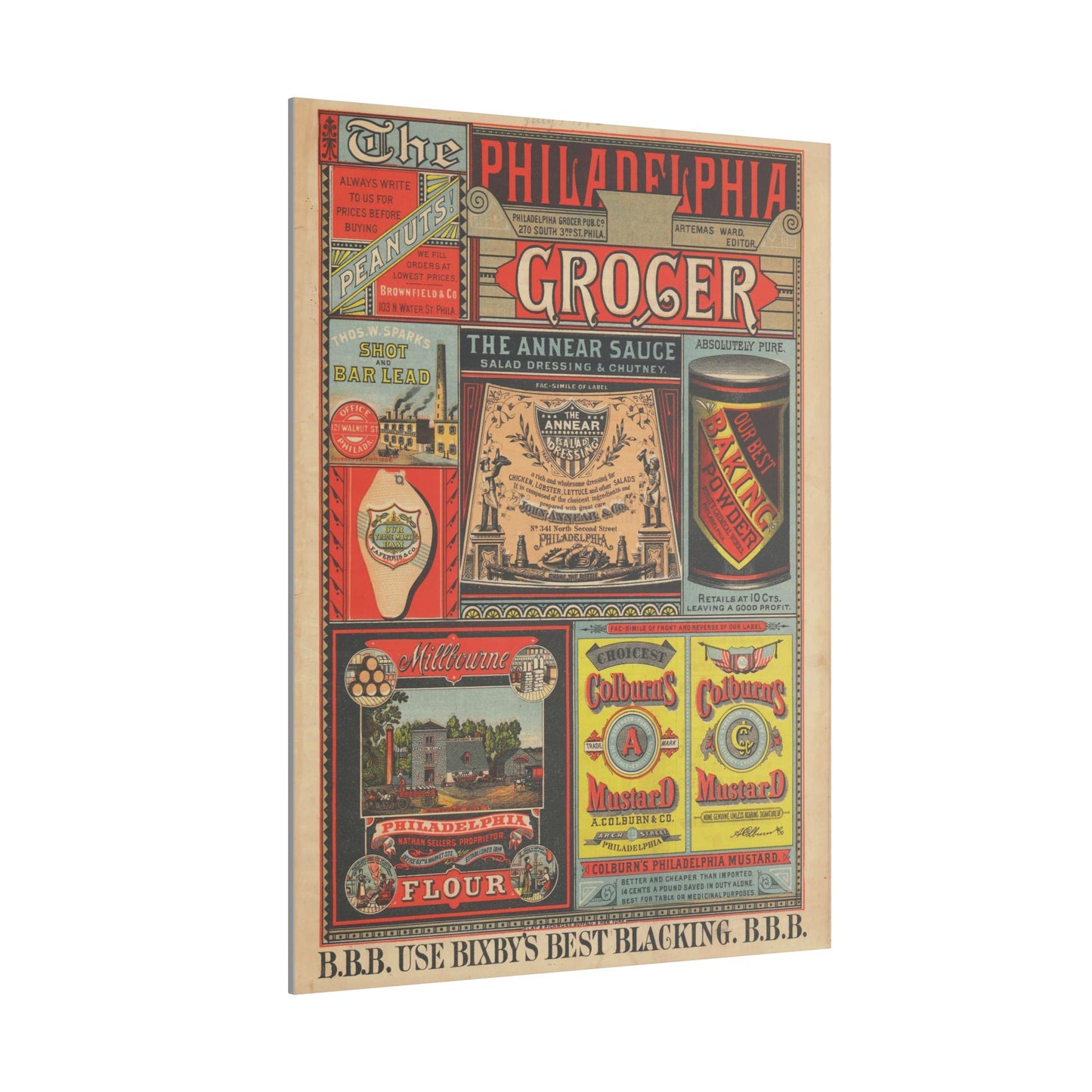 Vintage Grocery Store Canvas Art Print