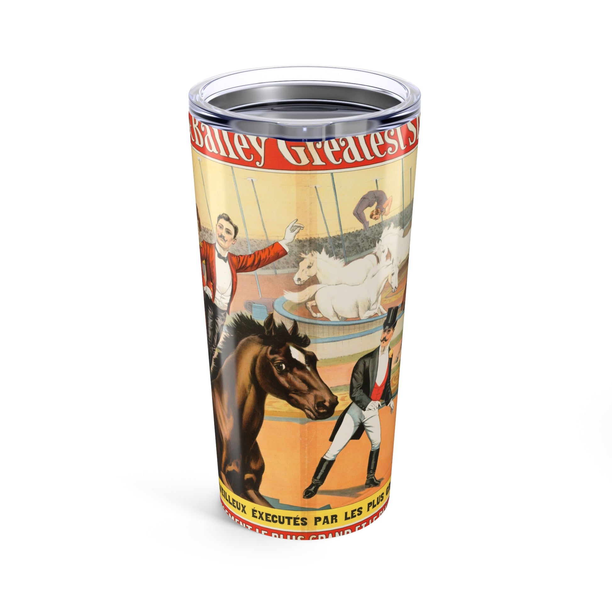 Vintage Circus Ad 20oz Insulated Stainless Steel Tumbler - Old School Male 