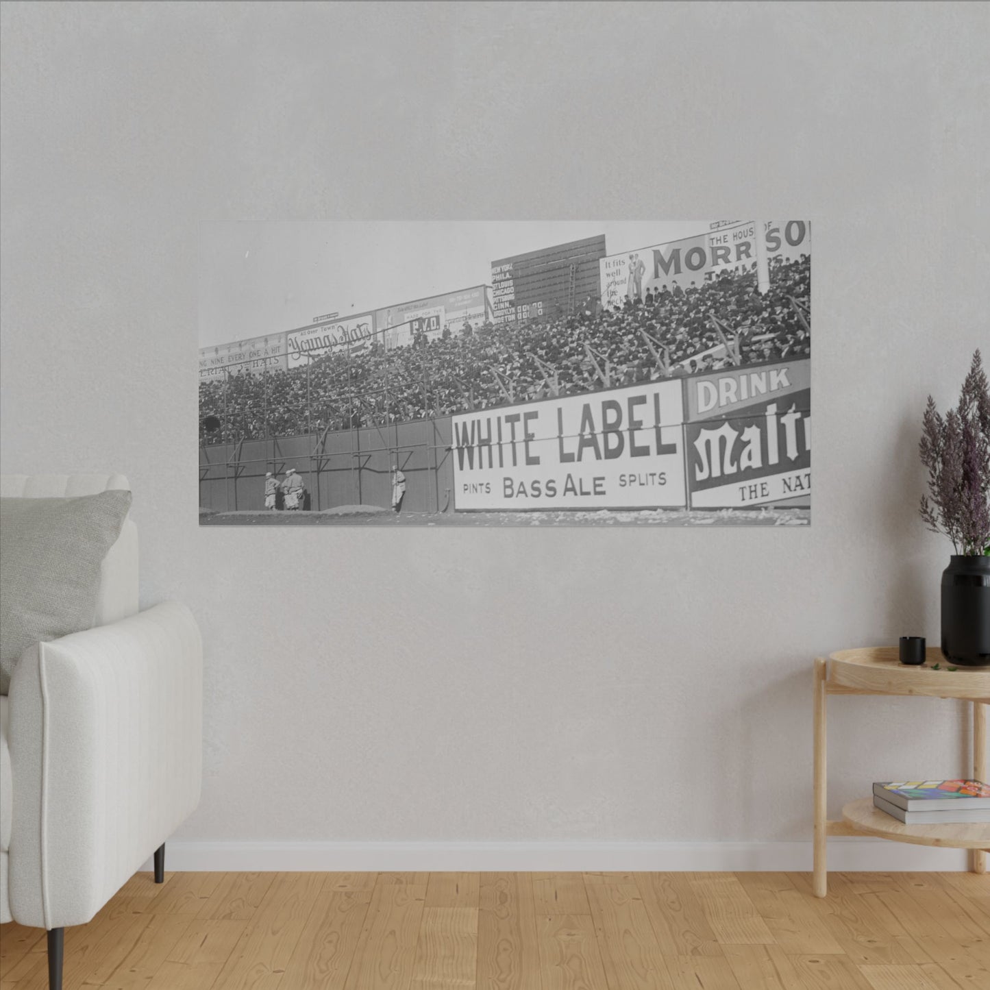 Vintage Bleachers at the Polo Grounds in NYC Canvas Print