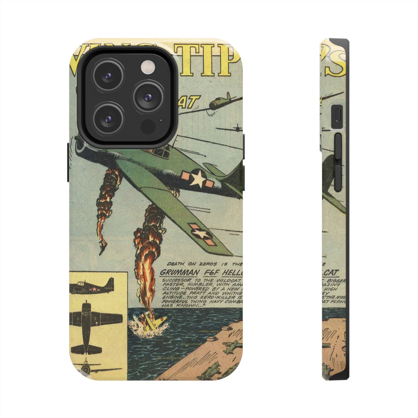 Retro Wings Comic Page Tough Phone Cases - Old School Male 