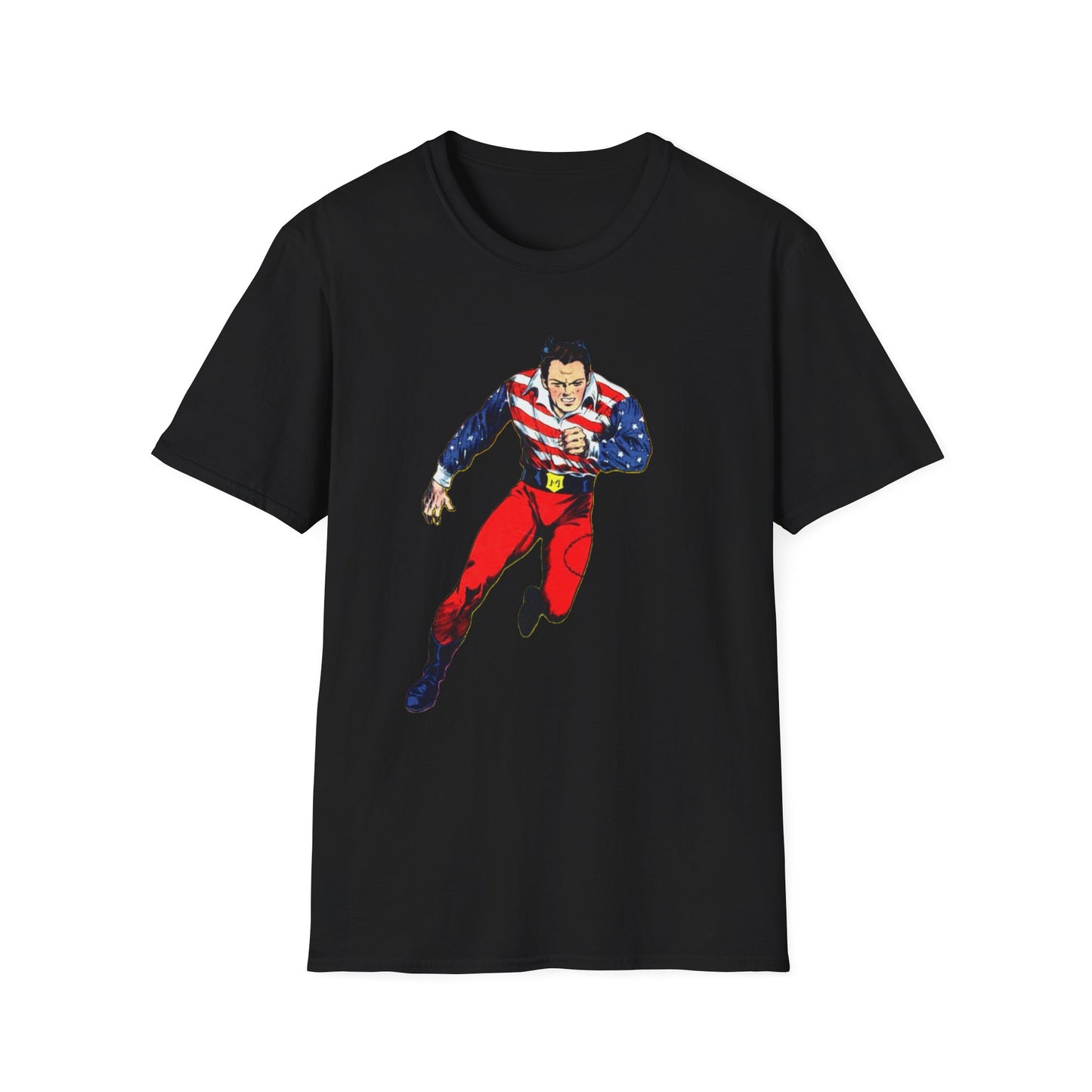 Vintage American Superhero Comic Tee - Nostalgic Graphic T-Shirt