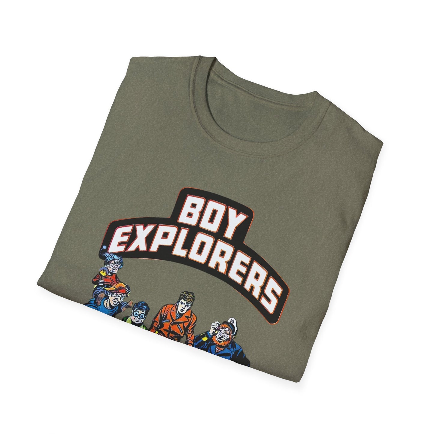 Retro Comic Book Shirt - Softstyle Cotton Tee for Adventure Seekers and Nostalgia Lovers