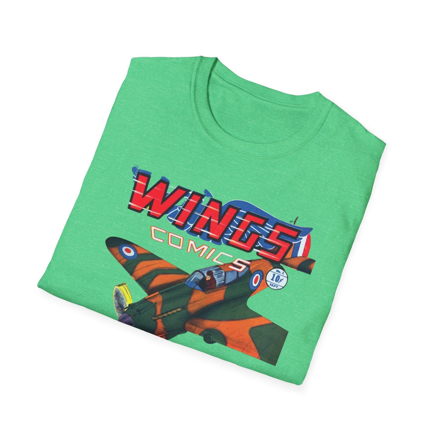 Retro Wings Comics Tee - 100% Cotton Classic Fit T-Shirt for Comic Fans and Vintage Lovers