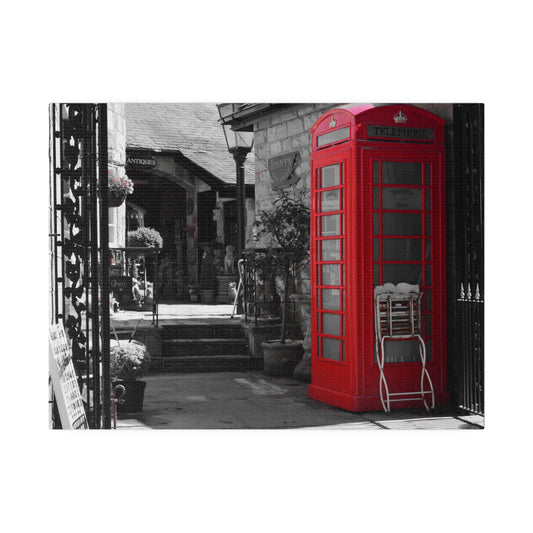 Vintage London Phone Booth Canvas Print - Old School Male 