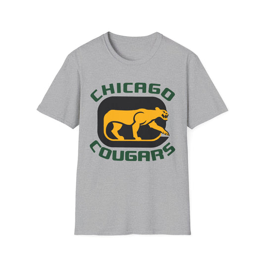 Chicago Cougars Unisex Softstyle T-Shirt - Old School Male 